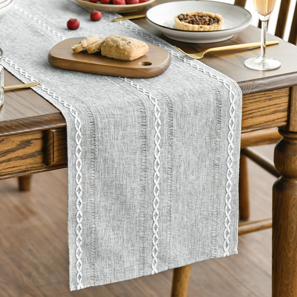 Runner de table rustique gris 13x72 pouce