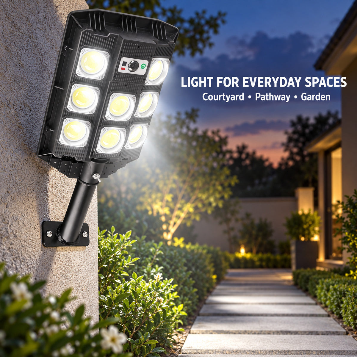 Capteur de mouvement solaire COB Garden Light W7100B 3 Green For Yard Decoration LED Landsc