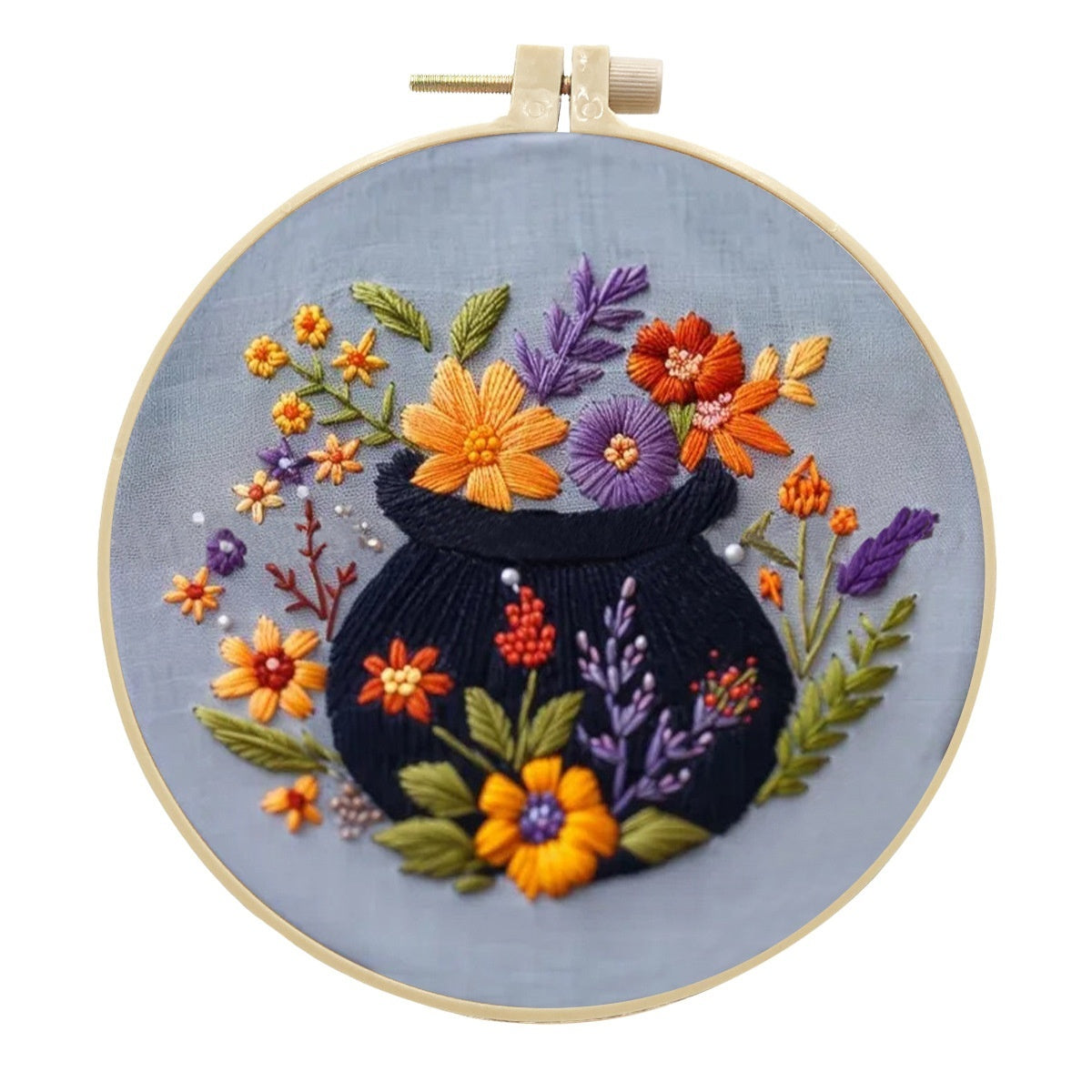 Broderie Crâne Motif Bat Broderie Matériel fait à la main