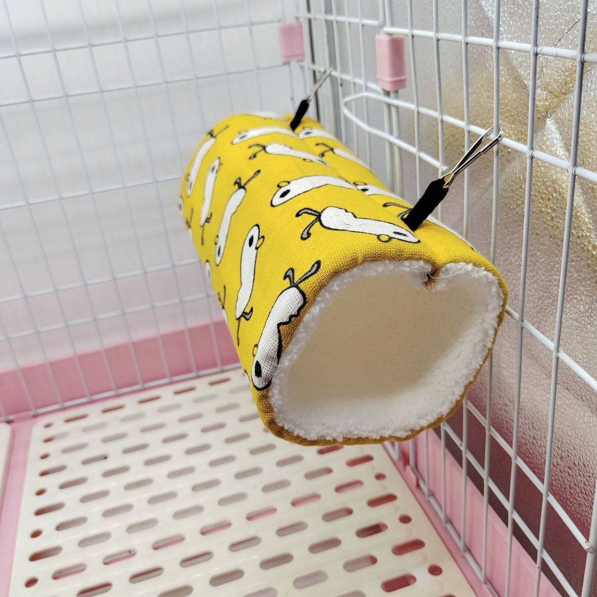 Sugar Glider Ferret Dutch Pig Flower Branche Souris Guinée Pig Super Soft Plush Tunnel Nest