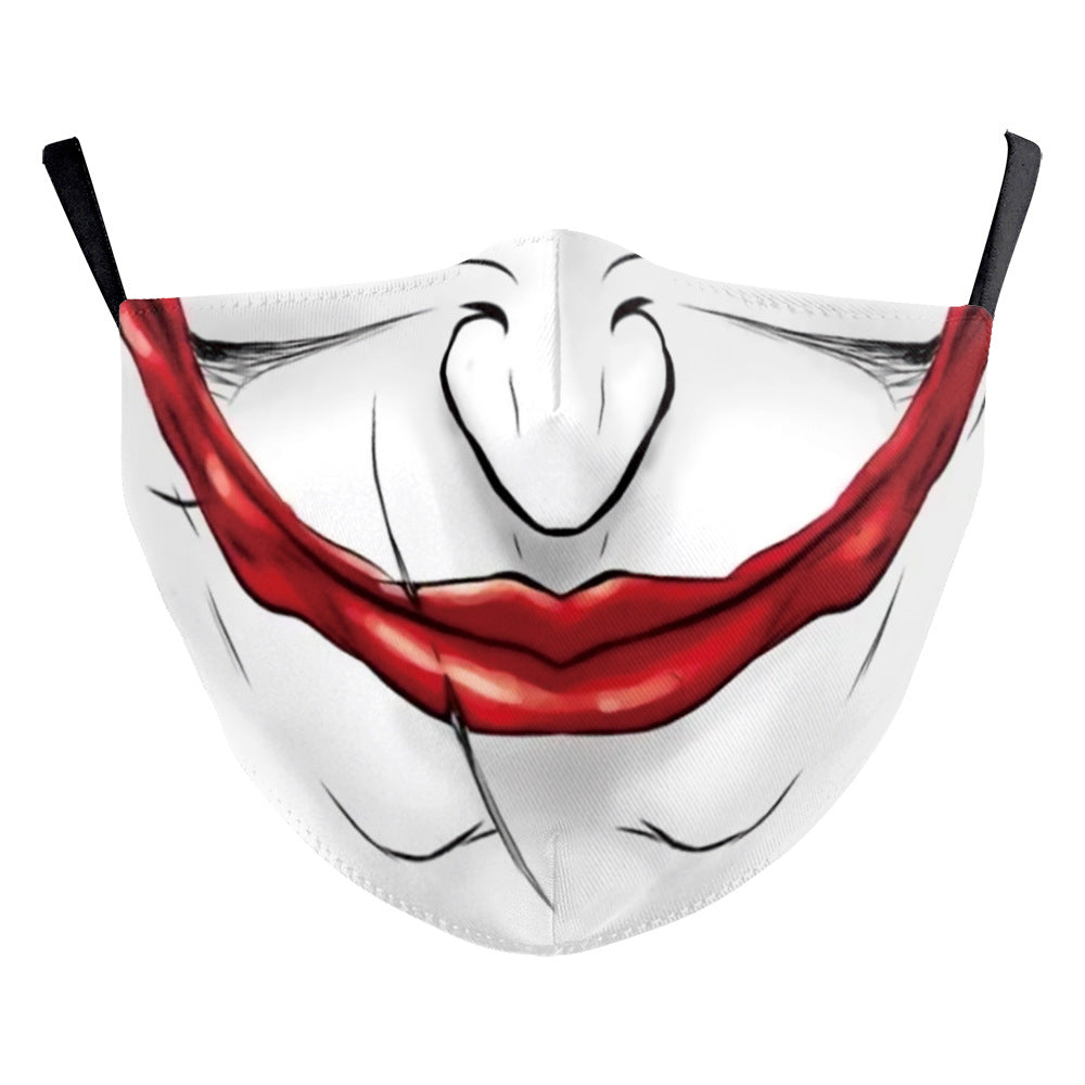 Impression numérique Clown Halloween Funny Horror Double couche Masque de poussière