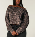 Sweatshirt casual léopard imprimé pour dames