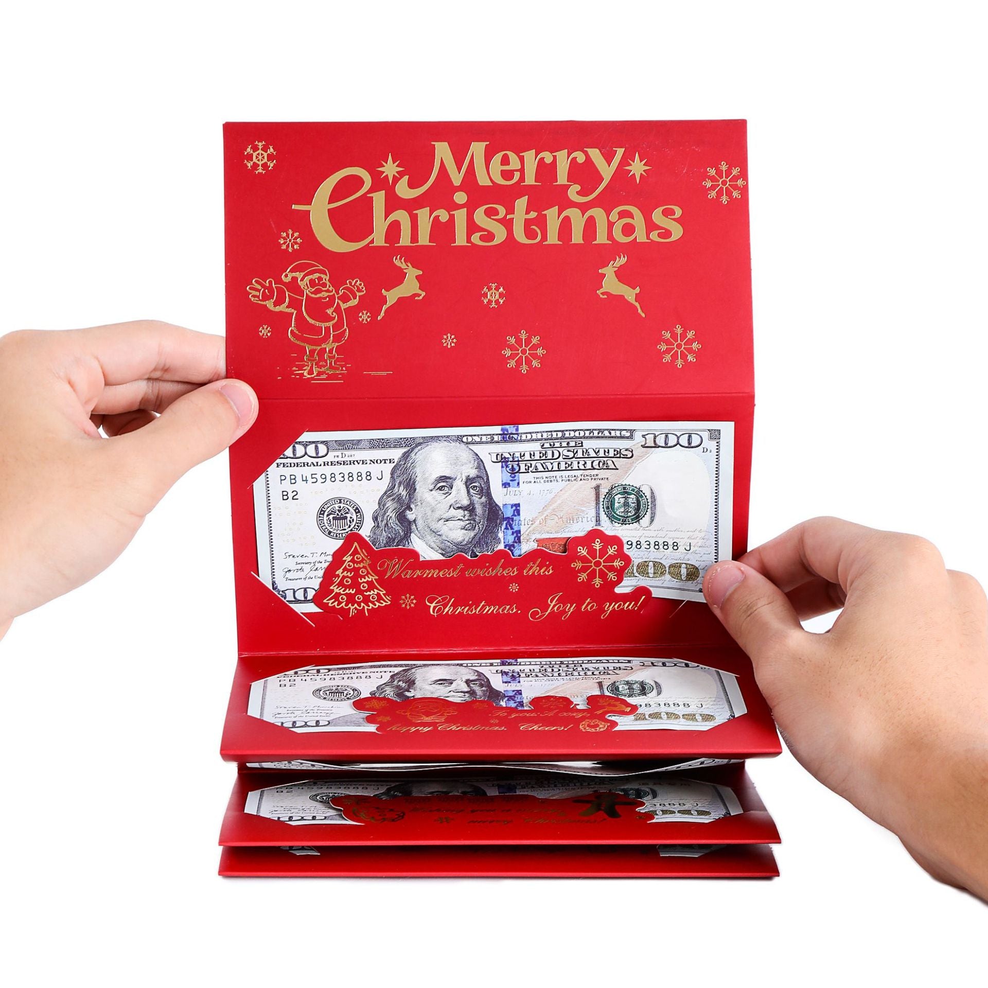 Enveloppe rouge de Noël enveloppe rouge pliante
