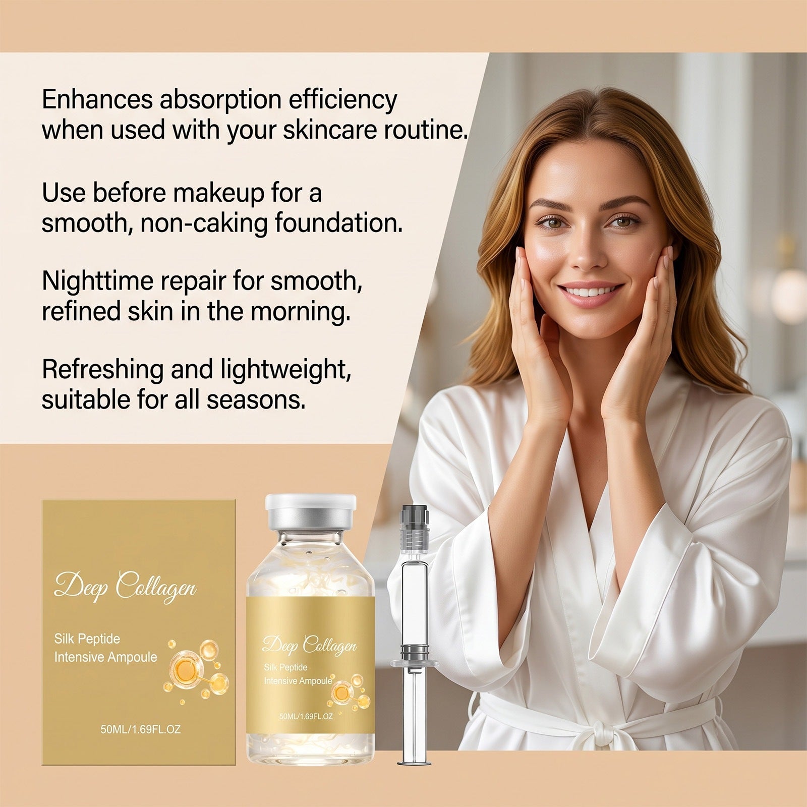 Ampoule intensive en peptide de soie