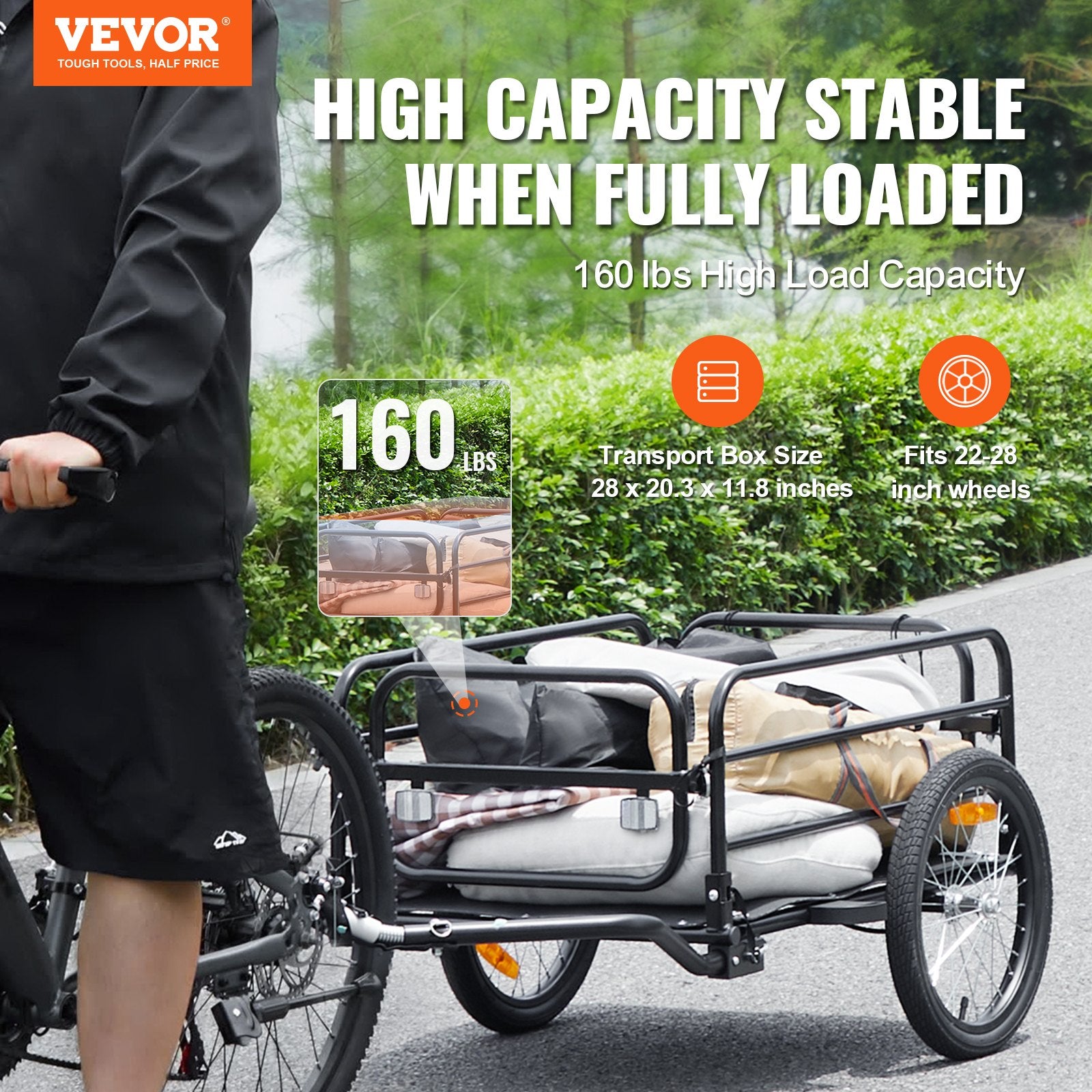 Remorque de fret vélo VEVOR