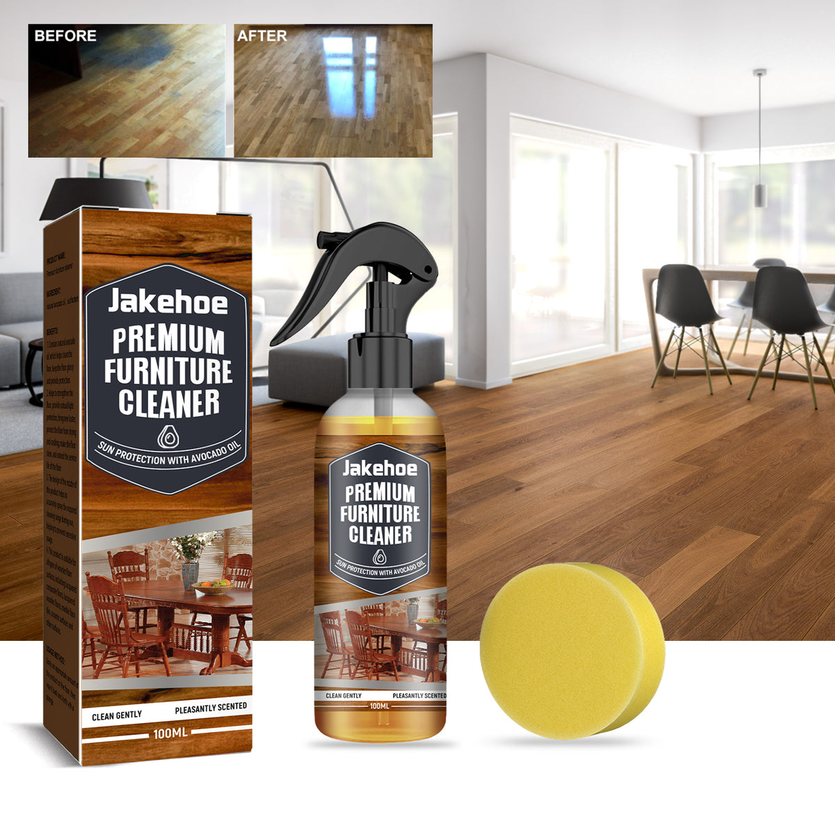 Limpiador Y Abrillantador Para Muebles Y Pisos De Madera Con Aceite De Aguacate Naturel
