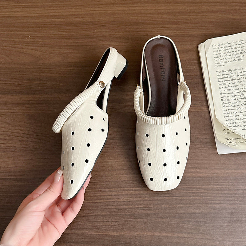 Femmes Été Minimaliste Mode 3cm Talon moyen Sandales Vente Retro Designer Style Haute Apparence