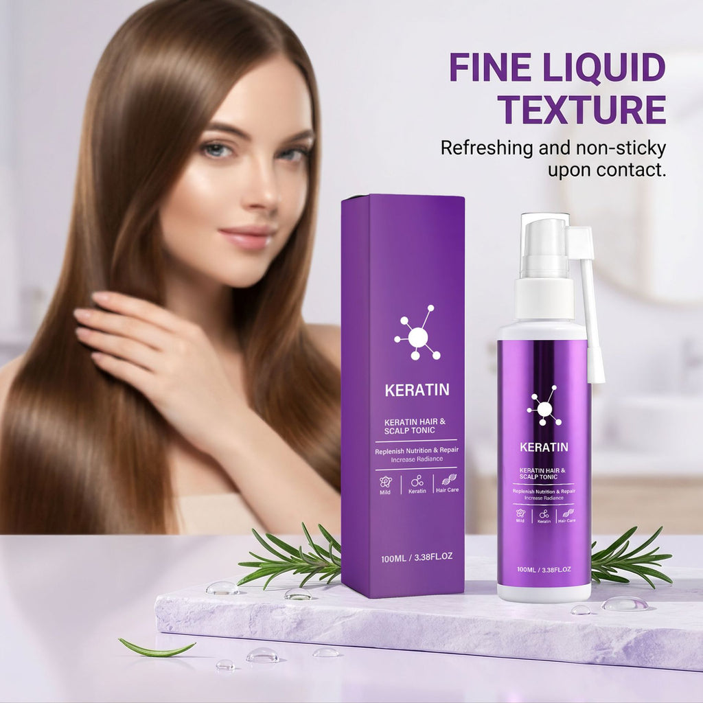 Keratin cheveux Serumgentle soin pour le scalp laissant les brins de lumière et de générosité