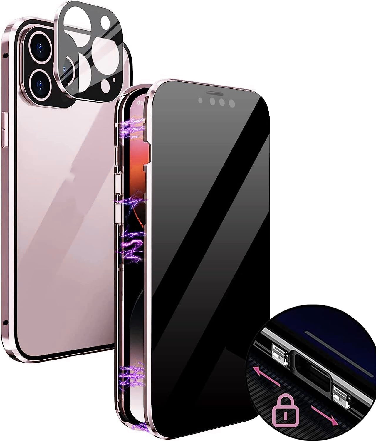 Boitier de téléphone Magneto avec verre double face