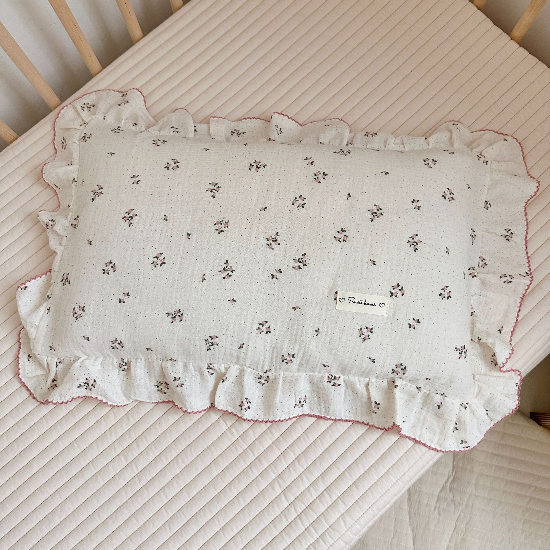 Coussin en coton floral de style coréen Gauze