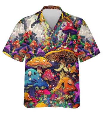 Chemise Homme imprimé en 3D avec motif abstrait haut de plage