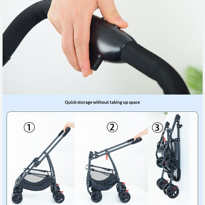 Poussette pour animaux pour chiens et chats Cage amovible portable avec conception pliante pour Po extérieur