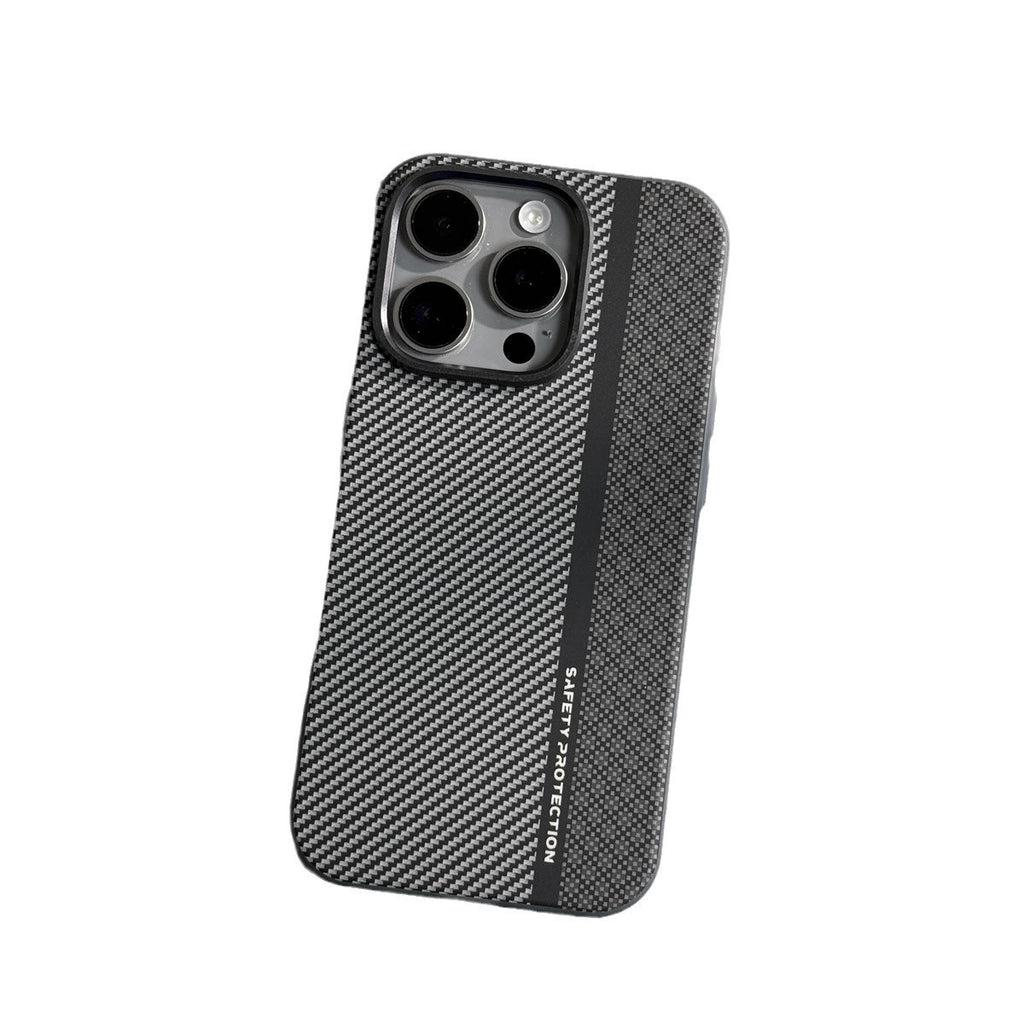 Couverture de protection anti-dérapante pour téléphone portable en fibre de carbone