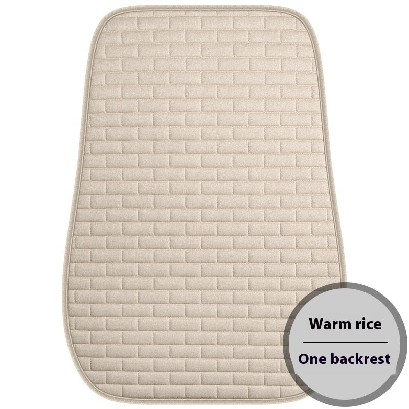 Coussin de siège de voiture en lin Plaque de protection de trois pièces