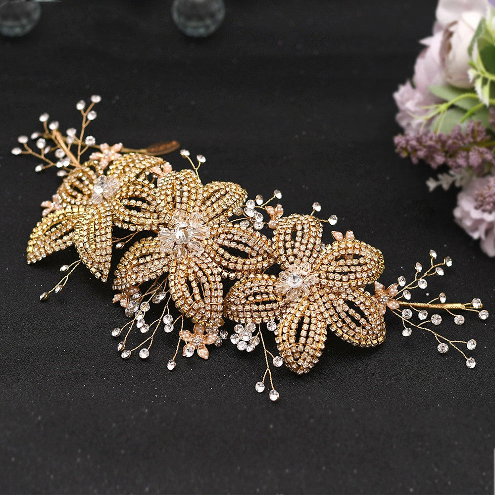 Flower Strass Hair Accessories Bande de cheveux mariage mariage
