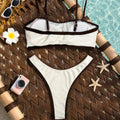 Bikini couleur contrastante d'arrivée avec paillettes amovibles