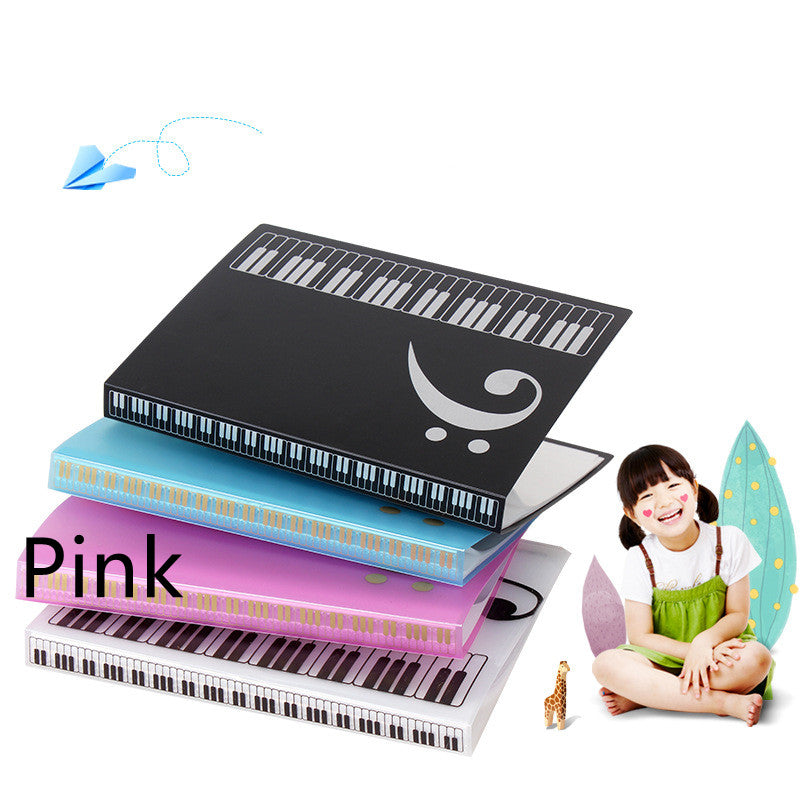 Dossier de partitions de piano Score de musique Insert transparent peut être modifié