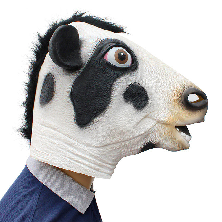 Halloween Fête Masque de vache Latex Headgear