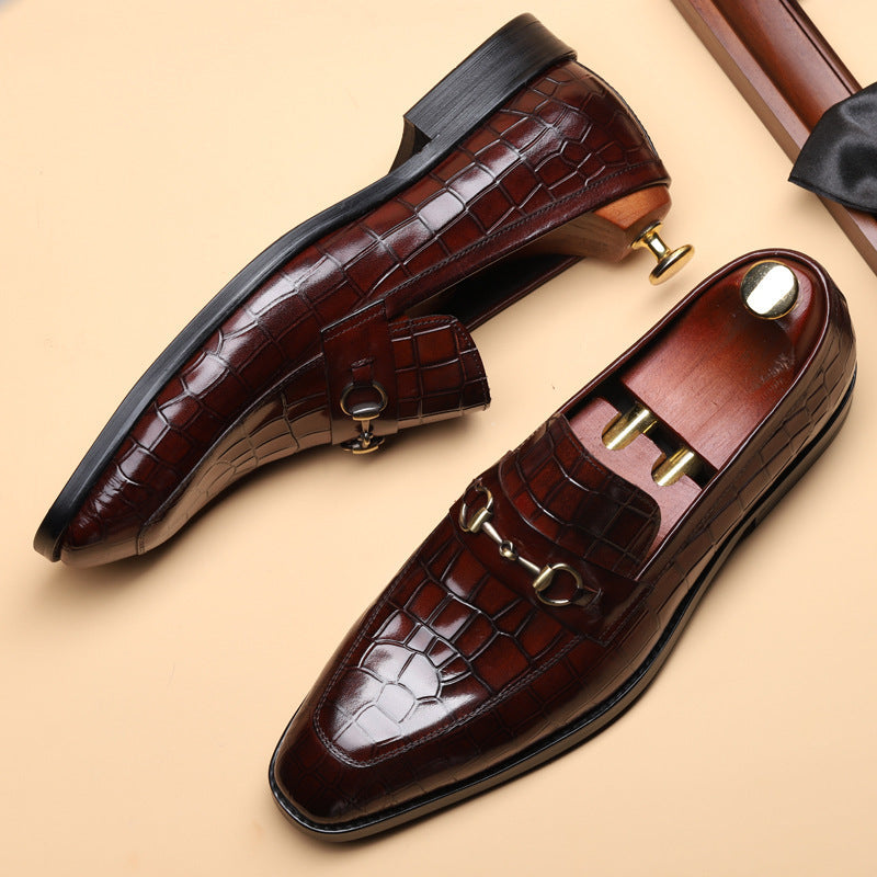 Chaussures de robe homme d'affaires en métal