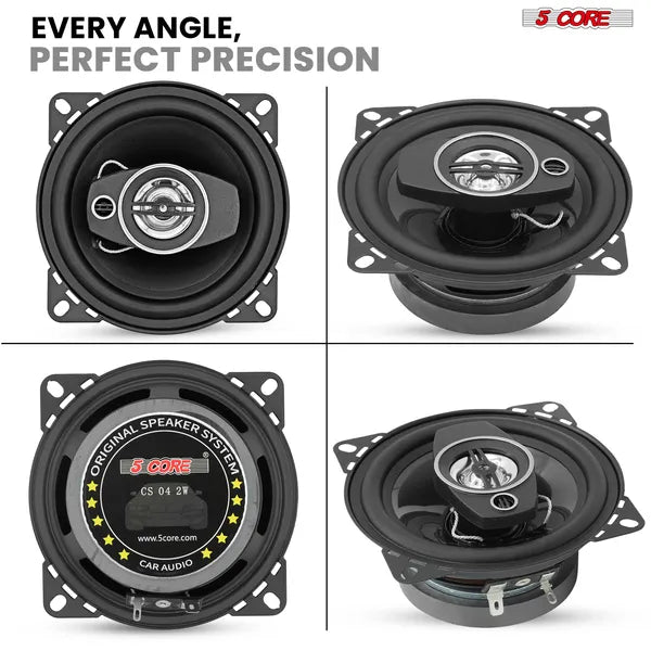 5 haut-parleurs Coaxiaux de porte 4' Paire 250W 4Ohm 2 Way Composant Subwoofer Audio W Super