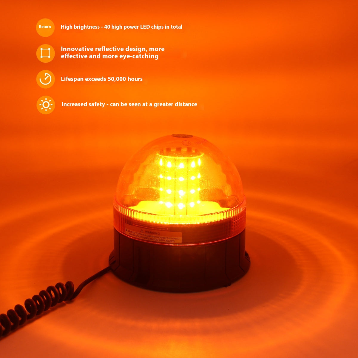 Lampe indicateur de sécurité des toits de machines de l'industrie lourde