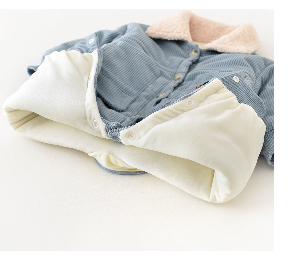 Manteau en coton rembourré Corduroy pour garçons et filles