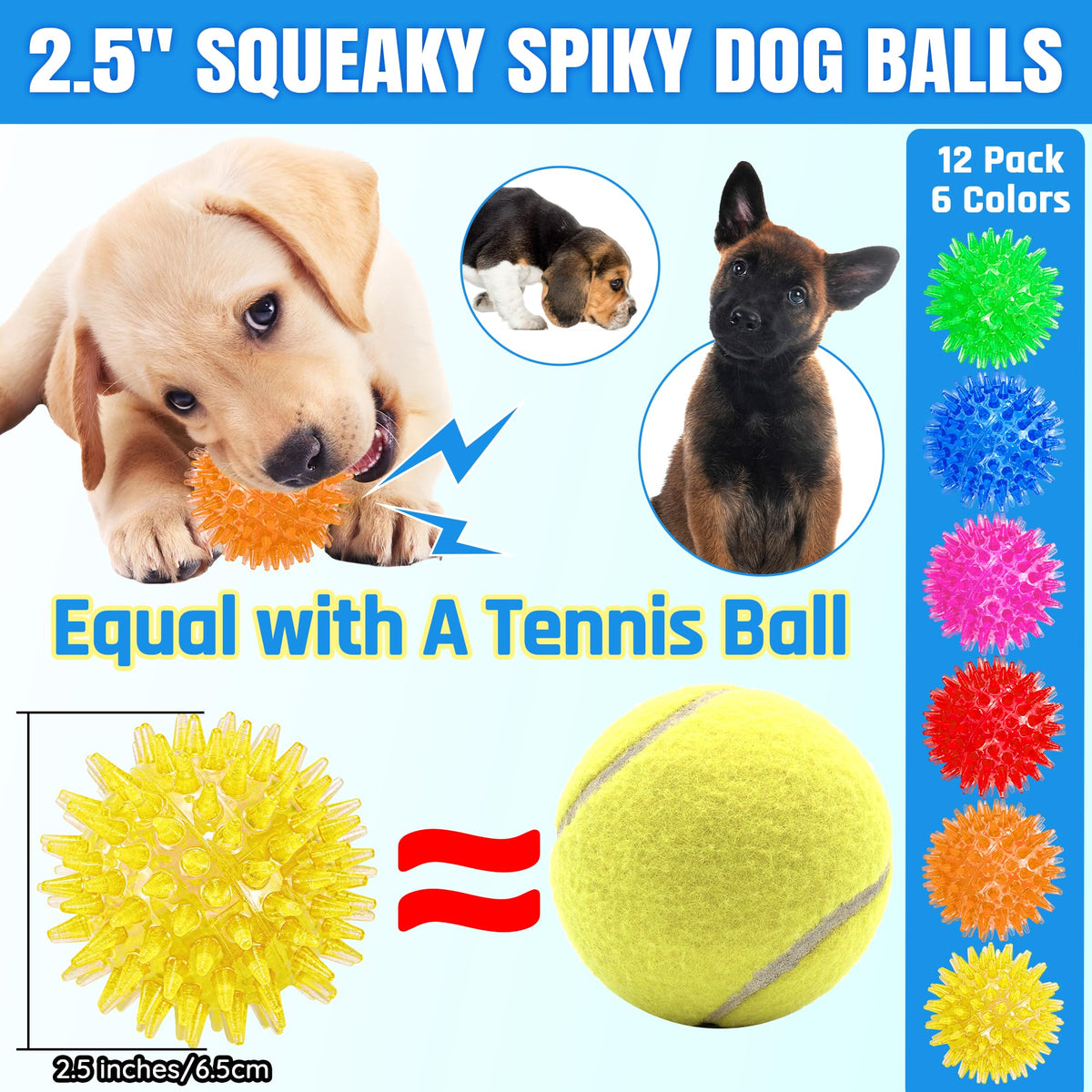 Balles de chiens épicées 12 paquets