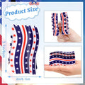 3Pcs American Flag Shaped Claw Clips USA Patriotic 4th Of Juillet Design Hair Accessories Rouge