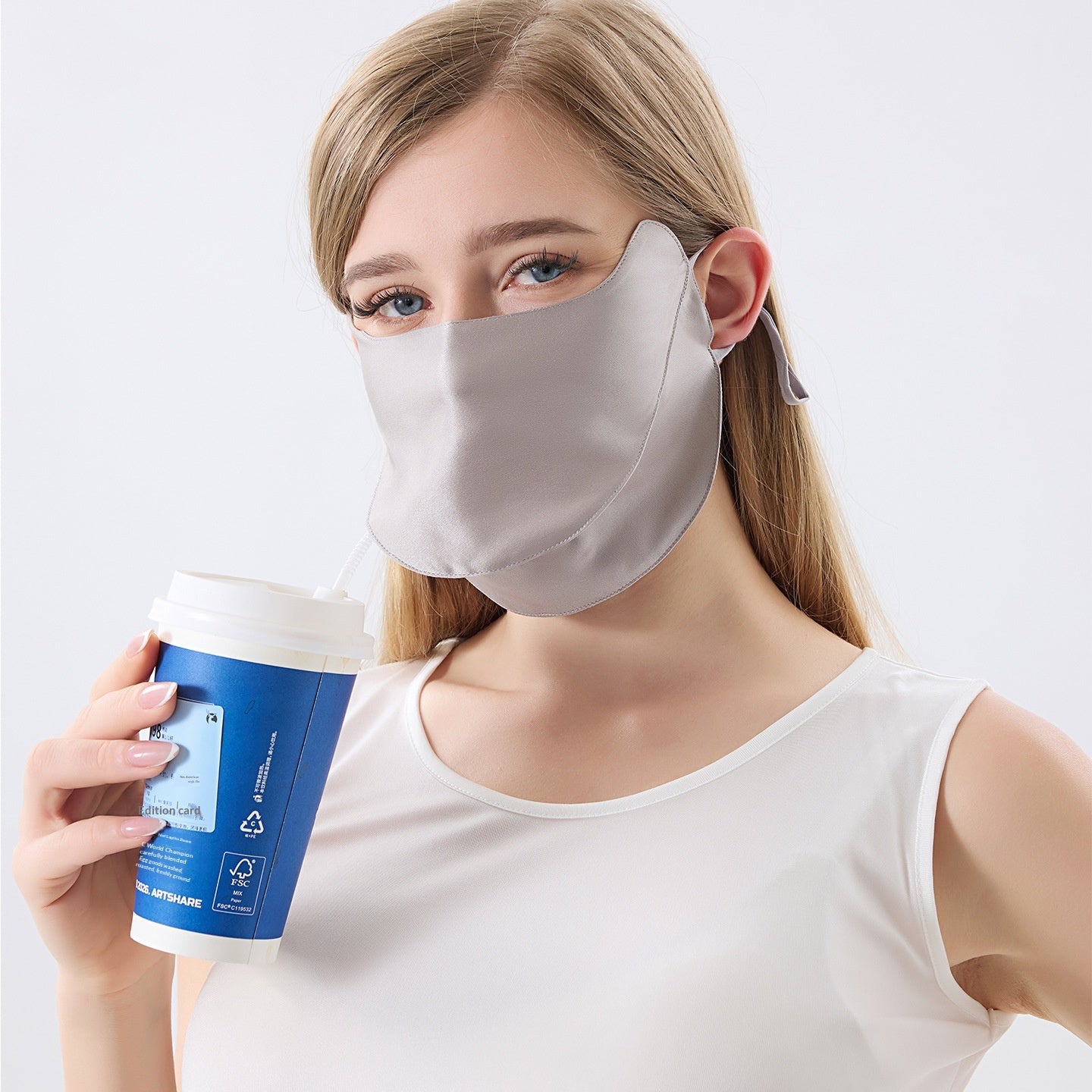Masque de protection solaire ouvert pour les femmes