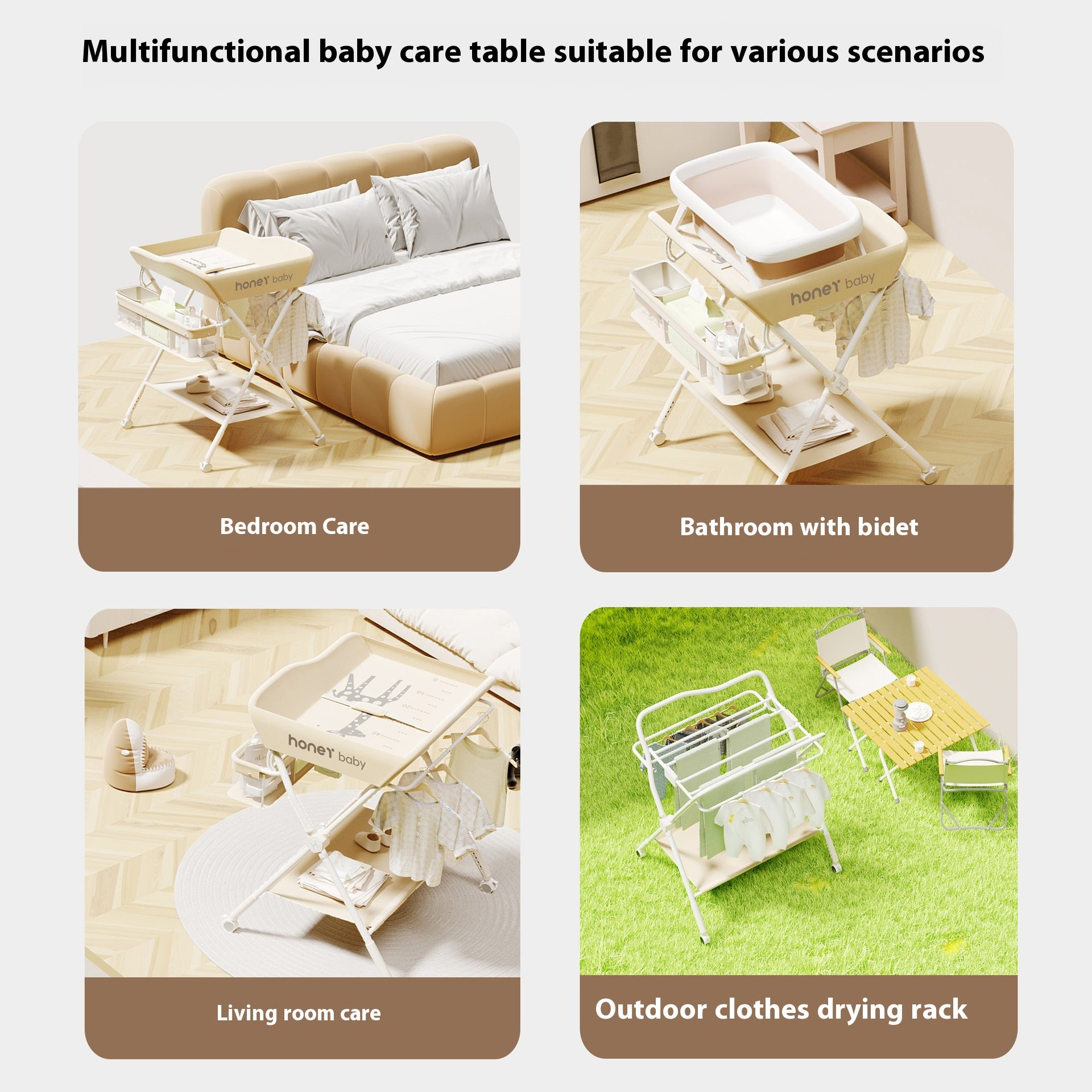 Multifonctionnel pliable changement de couche Table soins bébé Urine Exchange