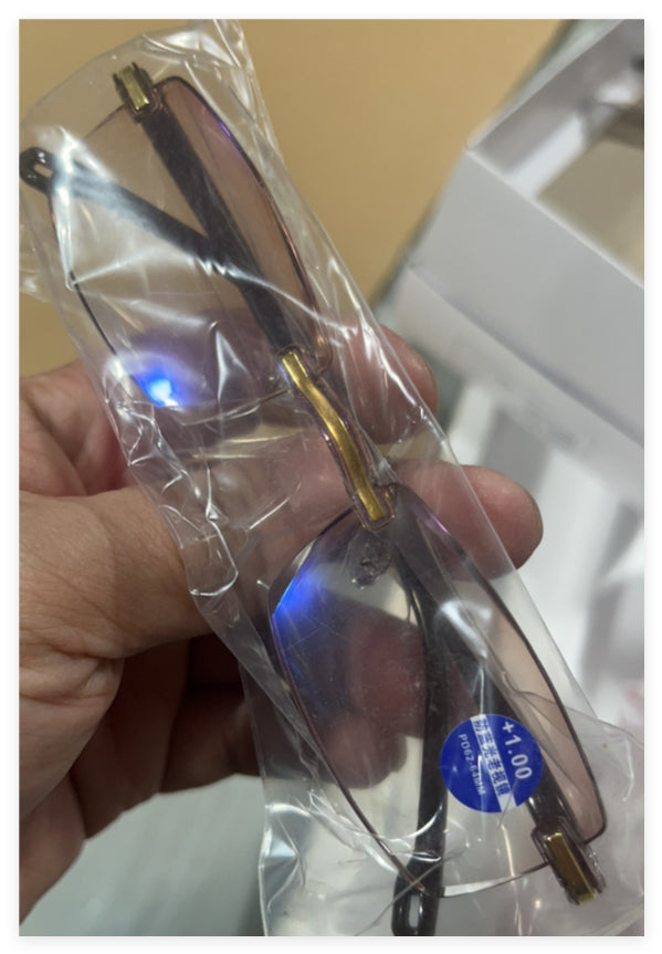 Verres Presbyopic Mode Diamant Anti-bleu clair sans cadre hommes et femmes