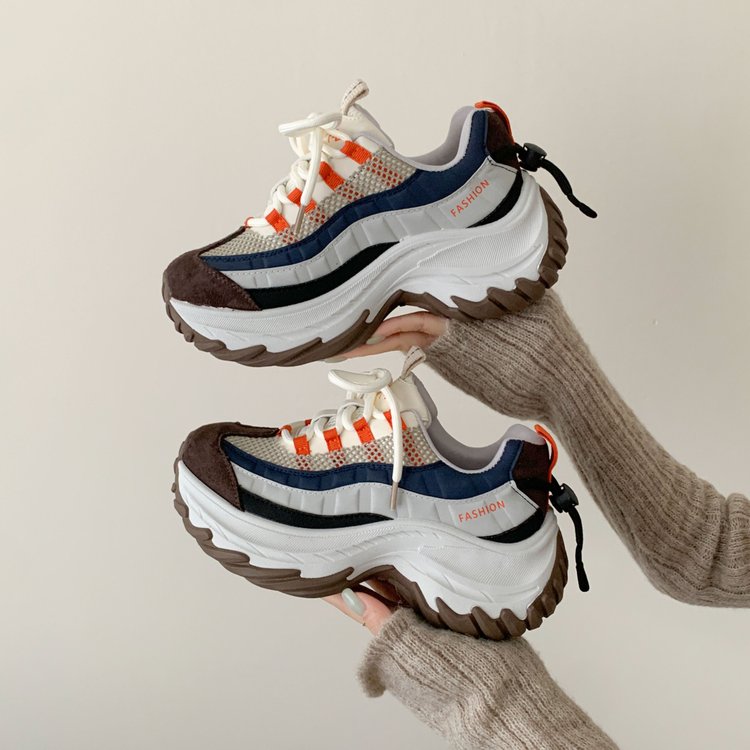 Plate-forme de femmes Couleur Bloc papa Sneakers
