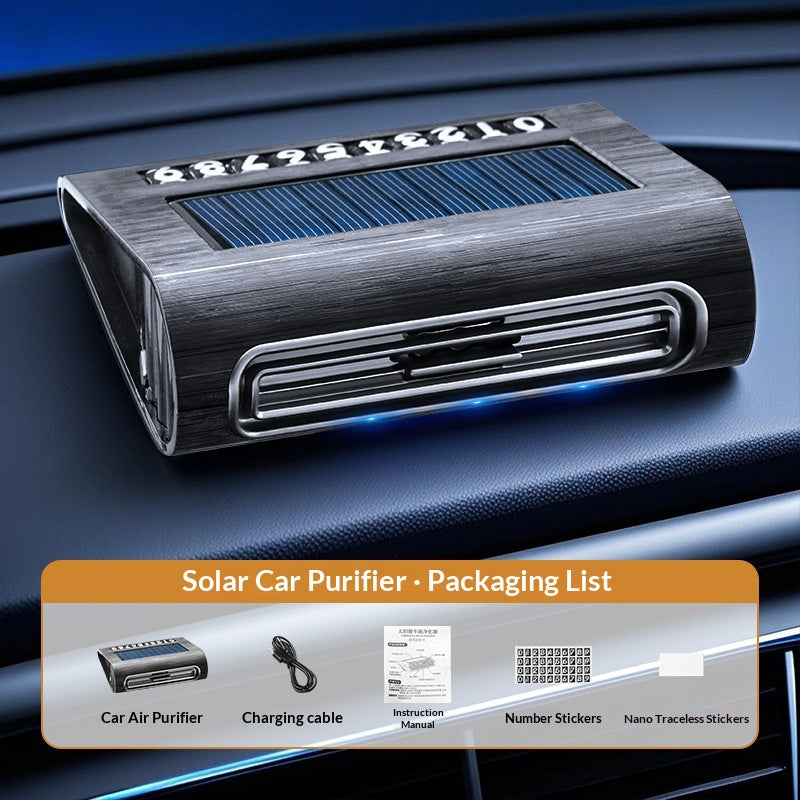 Solar Powered voiture purificateur d'air générateur d'ozone Odor Remover Désinfection intérieure automatique Dev