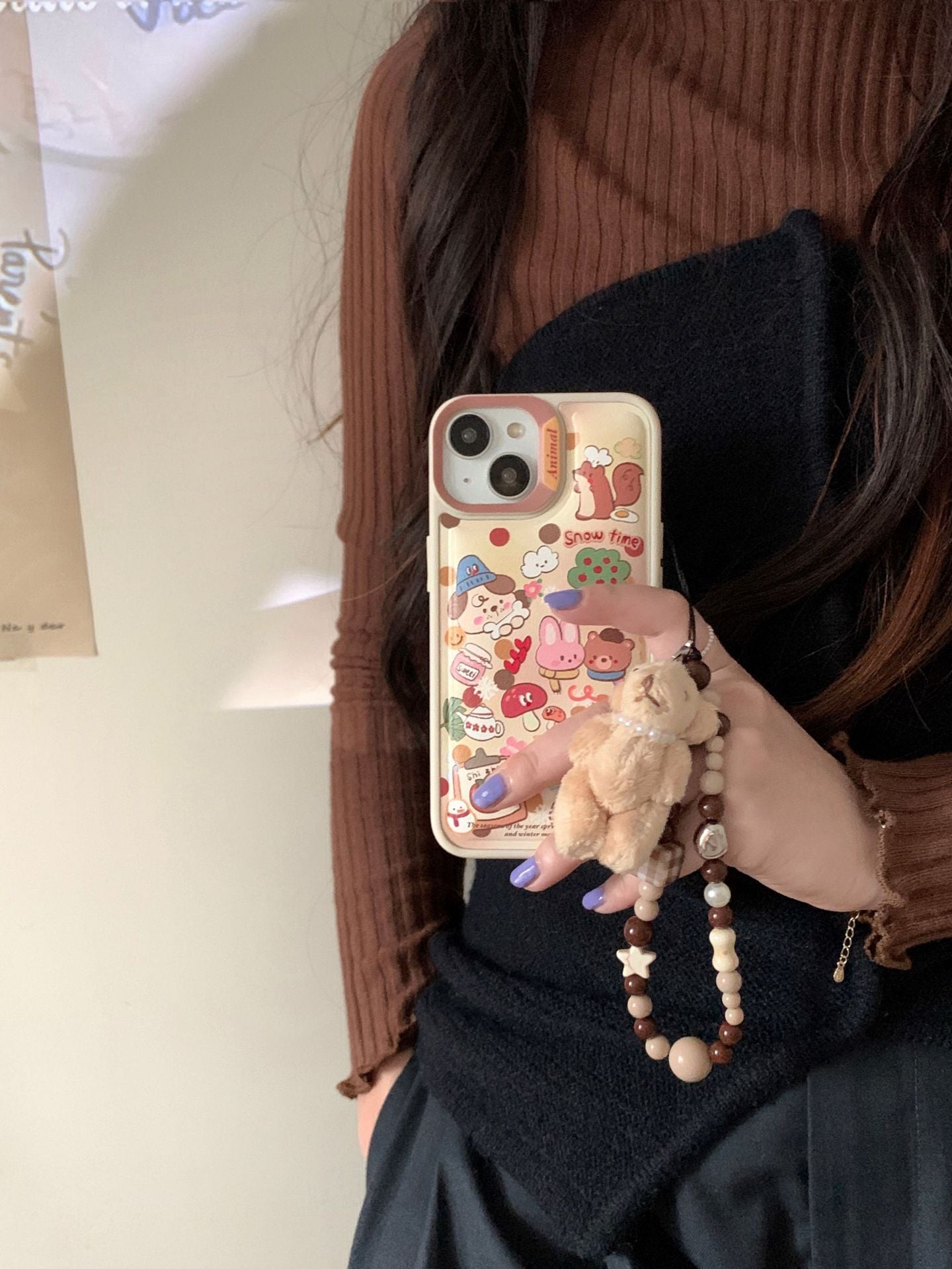 Mignon plein écran Graffiti Rabbit Phone Case