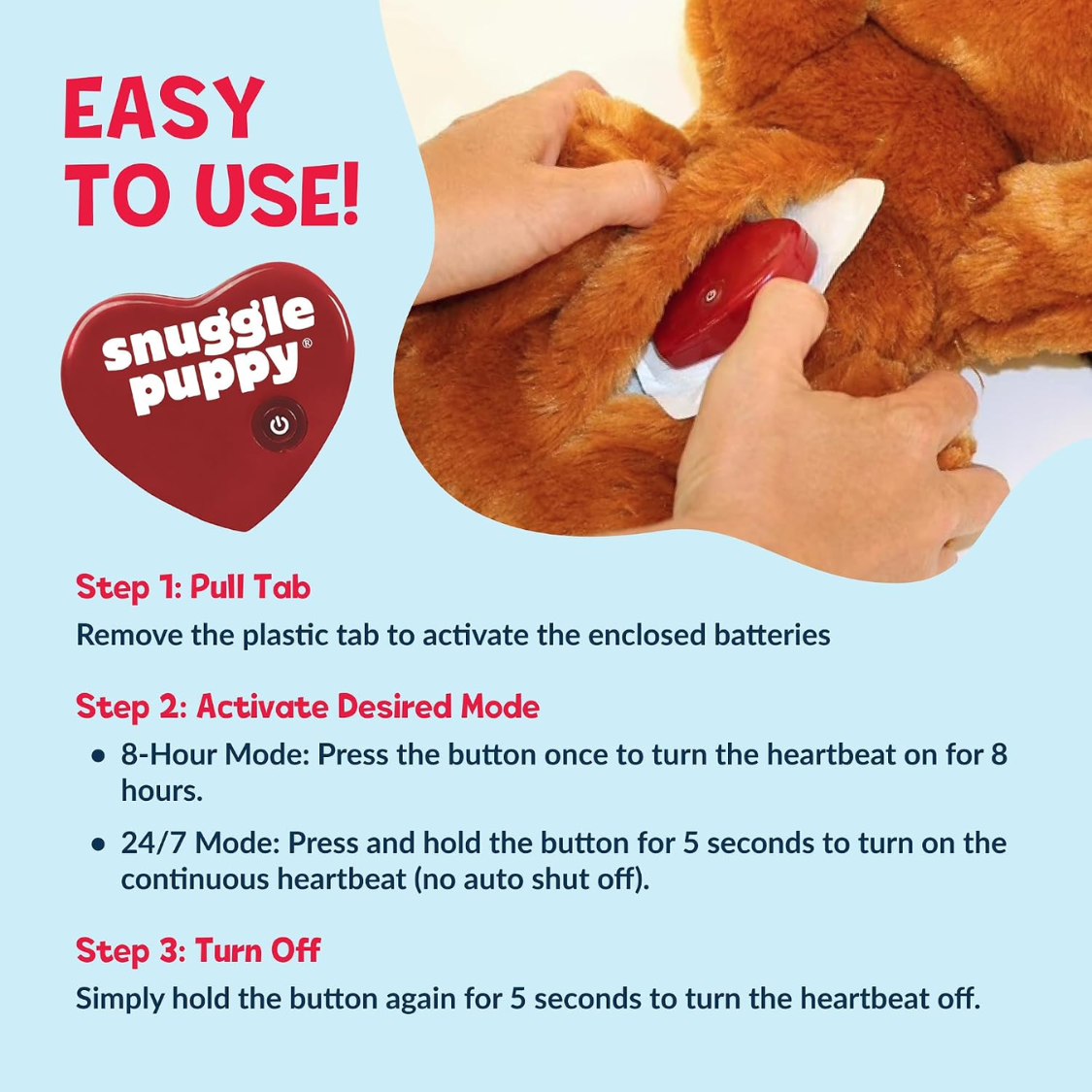 Puppy heartbeat toy – comforting night comforter