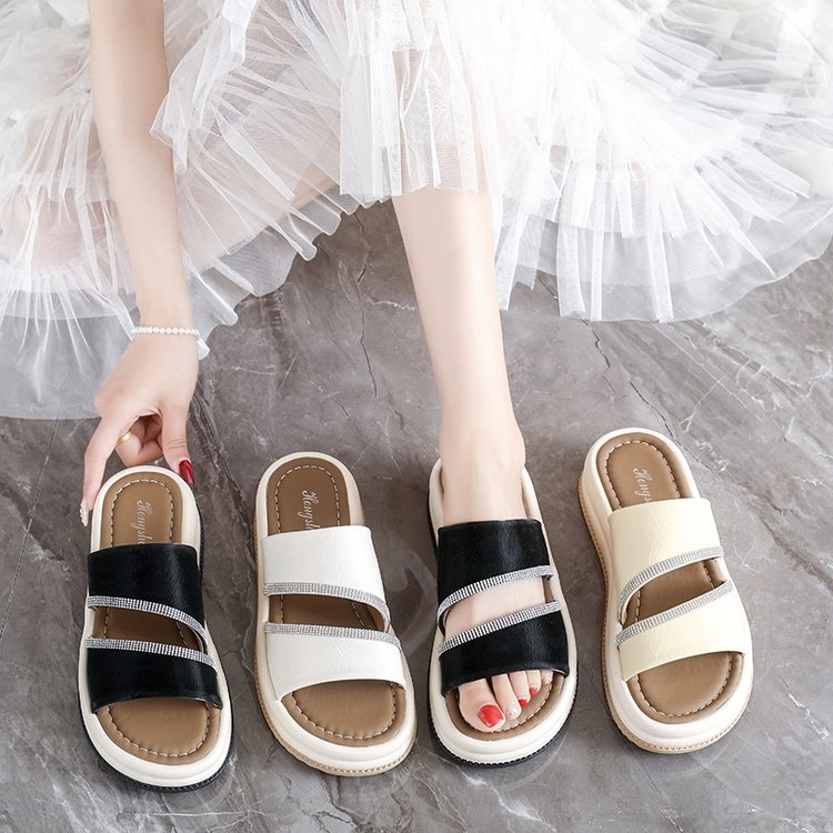 Women's Slippers Summer Outdoor Comfortable Stylish High-End Beach One Strap Slide Sandals