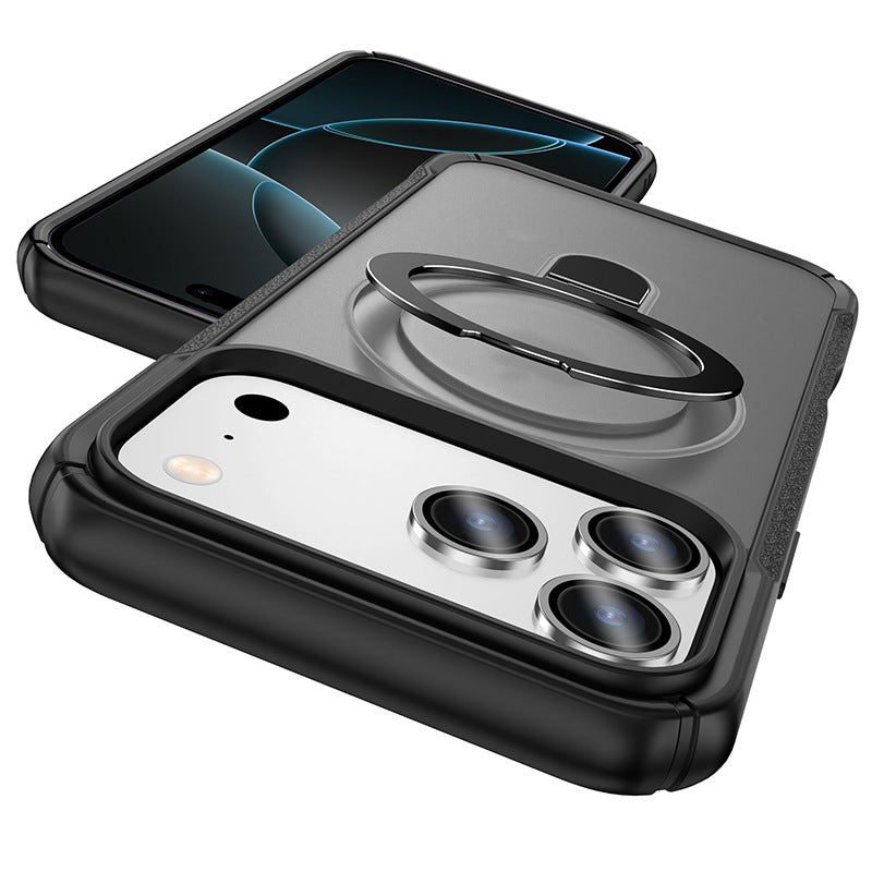 Bracket magnétique en métal Four-corner résistant à la chute PC de protection de haut de gamme Cover Phone Case