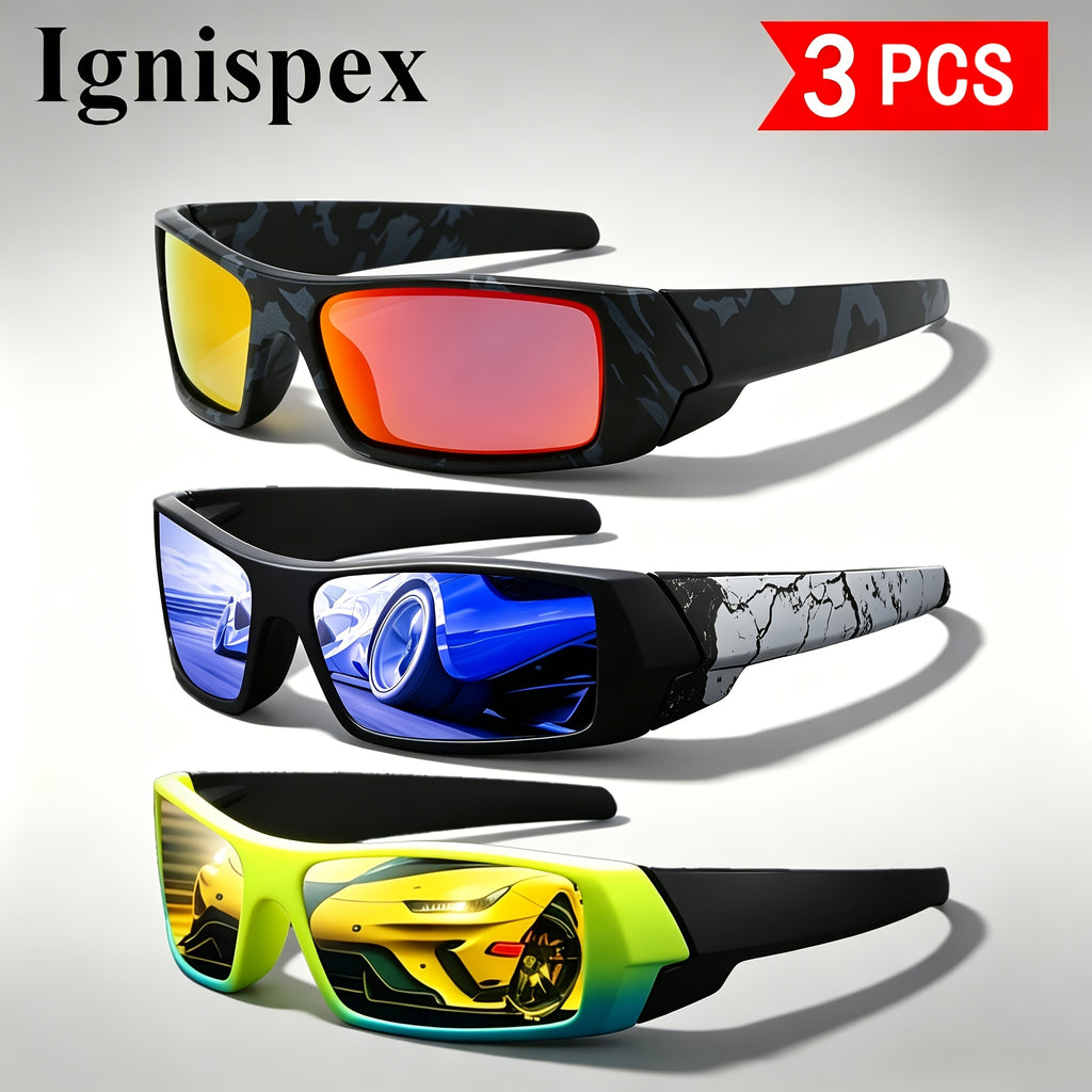 Lunettes de soleil 3 Pcs pour hommes