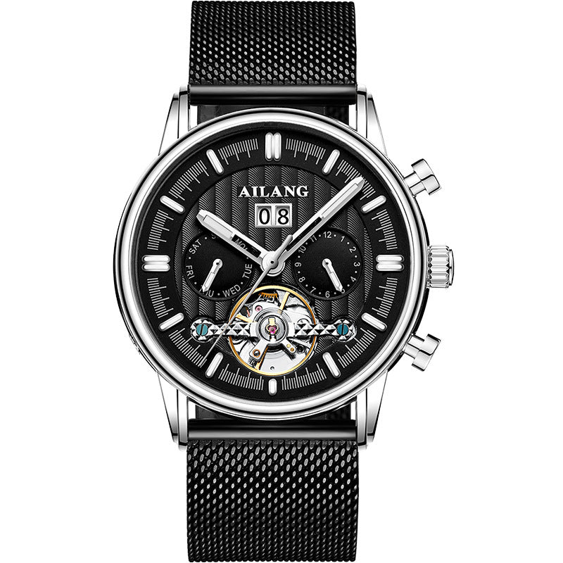 Tourbillon Multi-fonctions Montre mécanique automatique homme