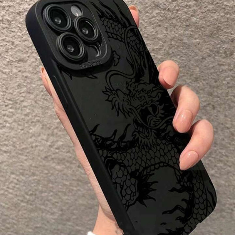 Cas de téléphone design Dragon noir créatif et polyvalent