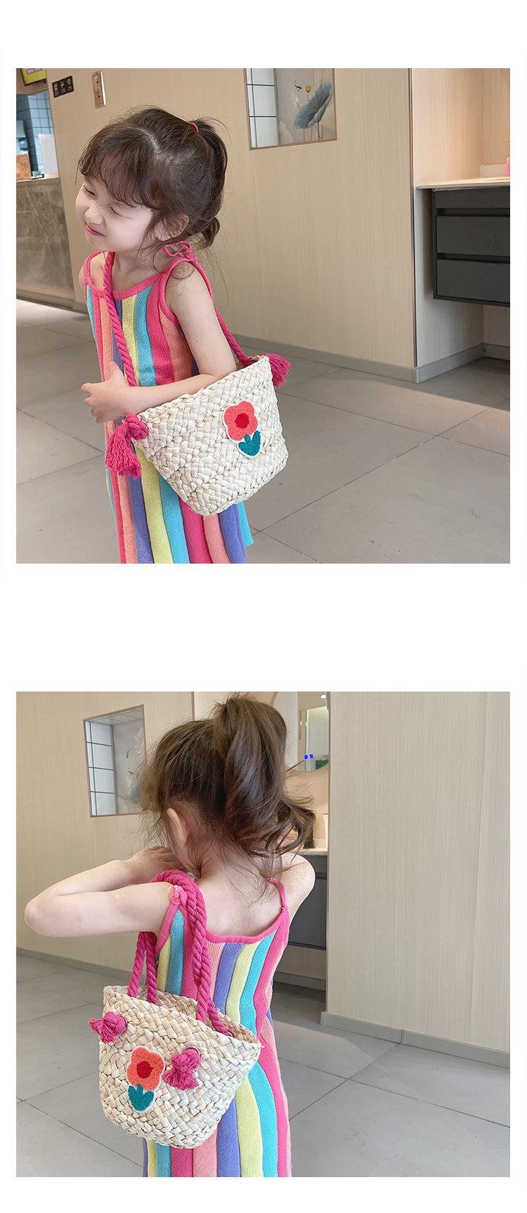 Sac de messager tricoté pour enfants