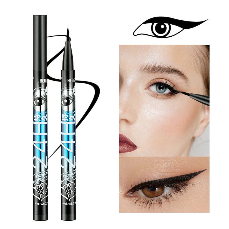 Eyeliner liquide ultra-fin noir imperméable, durable et résistant aux boues