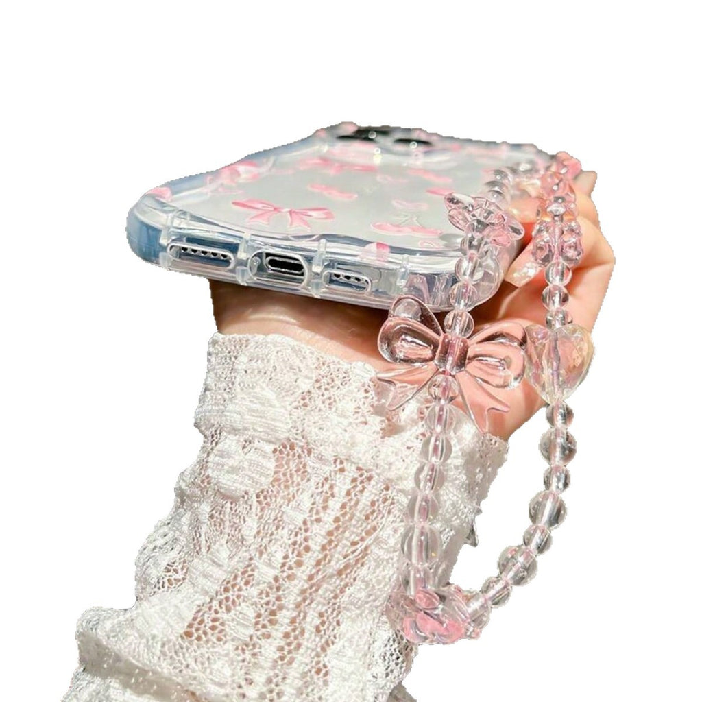 Bovin en plastique Cherry Heart case de téléphone transparent