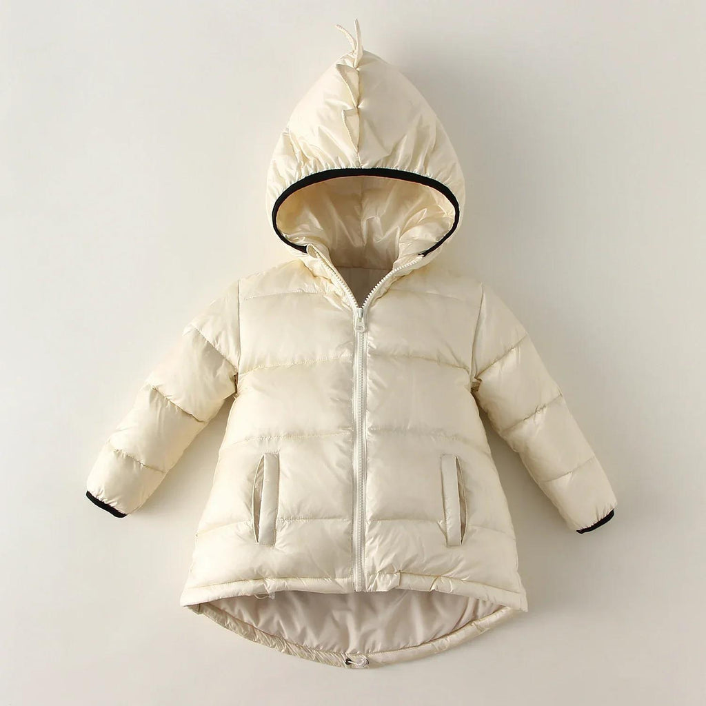 Veste à capuche pour enfants Solid Color Down