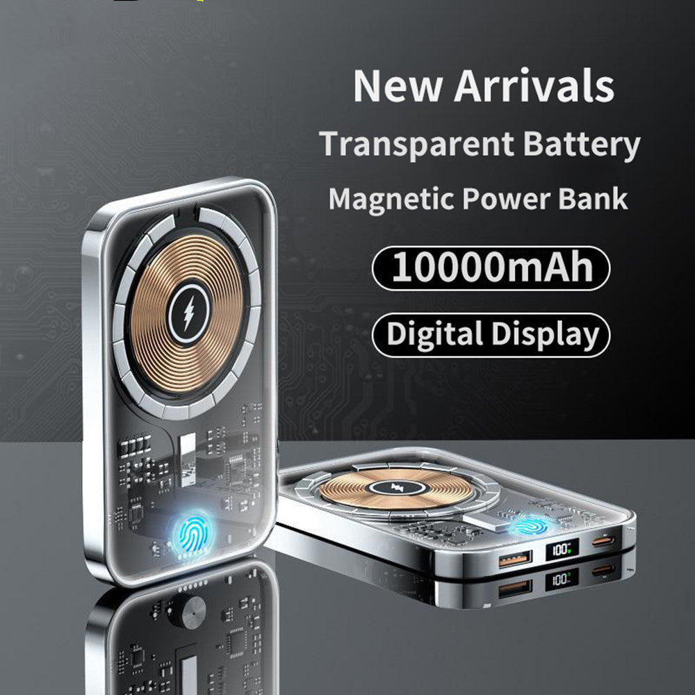 Banque de puissance magnétique transparente 22,5W Charge rapide