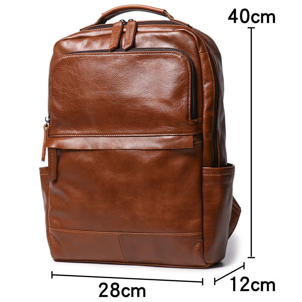 Sac à dos en cuir pour hommes de style rétro