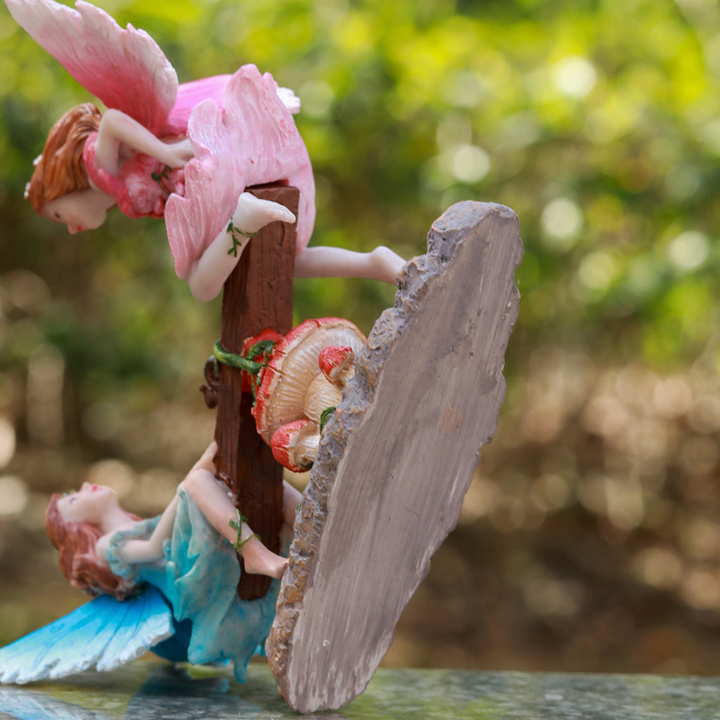 Jardin Fée Seesaw Resin Artisanat Ornement