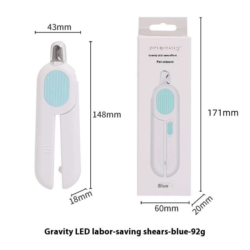 Ciseaux d'ongle de chat d'économie de travail LED Pet