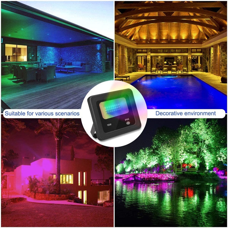 Colorful Remote Control Couleur Change Light Floodlight Outdoor Color Projection Lig