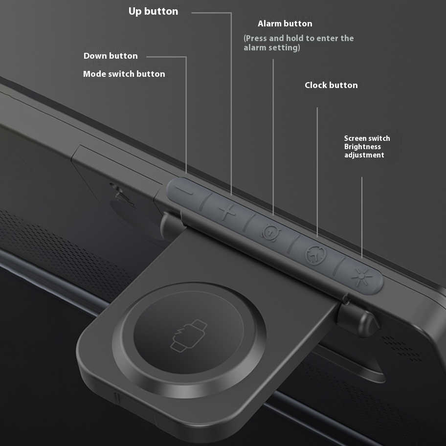 Chargeur numérique d'horloge magnétique pliant sans fil cinq en un